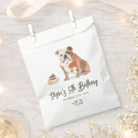 Waterverf Engelse Bulldog Verjaardag Bedankt