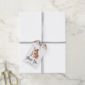 Waterverf Engelse Bulldog Verjaardag Bedankt Cadeaulabel (Met Touw)