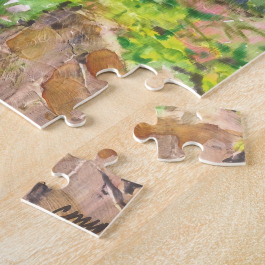 Waterverf Engelse Landkreis Puzzle Legpuzzel (Zijkant)