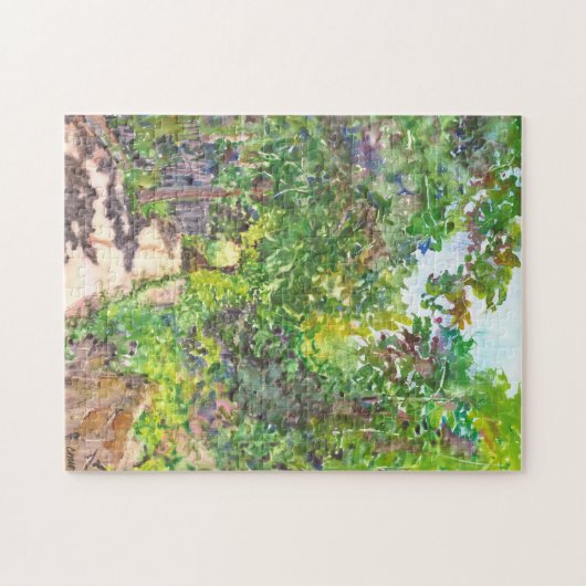 Waterverf Engelse Landkreis Puzzle Legpuzzel (Horizontaal)