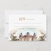 Waterverf Engelse Manor RSVP/Reply Kaart (Voorkant)