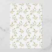 Waterverf Engelse Manor Wedding Folie Uitnodiging (Achterkant)