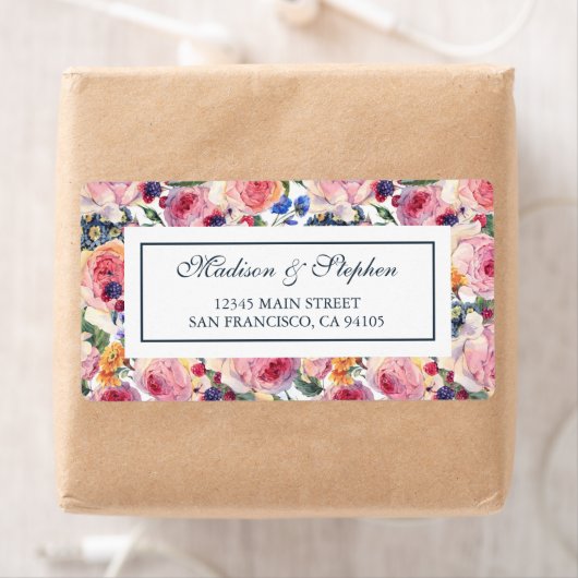 Waterverf | Engelse Rozen - Bruiloft Etiket (Insitu)