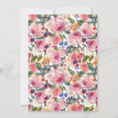 Waterverf | Engelse Rozen | Dank u Bedankkaart (Achterkant)