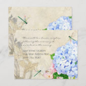 Waterverf Engelse tuin, blauw n roze hydrangeas Kaart (Voorkant / Achterkant)