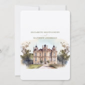 Waterverf Engelstalige uitnodiging voor weddenscha (Achterkant)