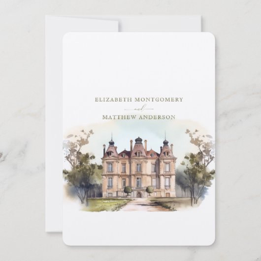 Waterverf Engelstalige uitnodiging voor weddenscha (Achterkant)