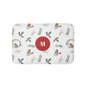 Waterverf English Robin Kerstfeestay Badmat