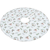 Waterverf English Robin Kerstfeestay Gift Kerstboom Rok (Gekanteld)