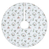 Waterverf English Robin Kerstfeestay Gift Kerstboom Rok (Voorkant)