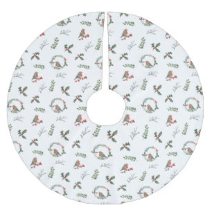 Waterverf English Robin Kerstfeestay Gift Kerstboom Rok