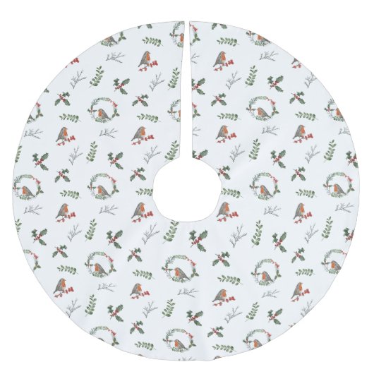 Waterverf English Robin Kerstfeestay Gift Kerstboom Rok (Voorkant)