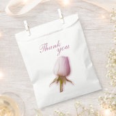 Waterverf enkele lilac roos knop trouwgunst zak bedankzakje (Geknipt)