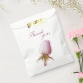 Waterverf enkele lilac roos knop trouwgunst zak bedankzakje (Gezegeld)