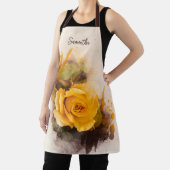 Waterverf Enkelvoudige Gele Rose Schort (Insitu)