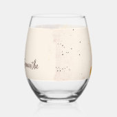 Waterverf Enkelvoudige Gele Rose Wijnglas Zonder Voet (Rechts)