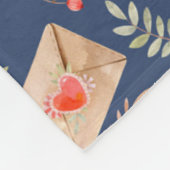 Waterverf Enveloppen en hart Fleece Deken (Hoek)