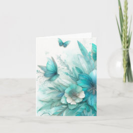 Waterverf Ephemera  Blank Notitiekaartje