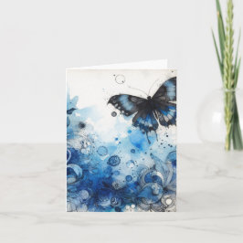 Waterverf Ephemera  Blank Notitiekaartje