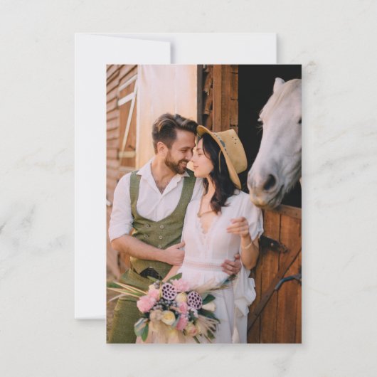 Waterverf Equestrian English Manor Wedding Crest (Achterkant)