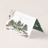 Waterverf Equestrian Floral | Weddenschapskaart Visitekaartje (Voorkant)