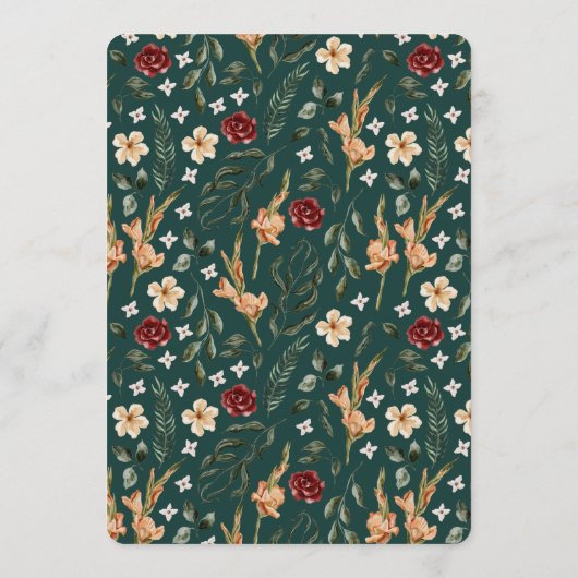 Waterverf Equestrian | Weddenstabel Hartelijk dank Menu (Achterkant)