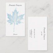 Waterverf, esdoornblad, bloemisbloem visitekaartje (Voorkant / Achterkant)