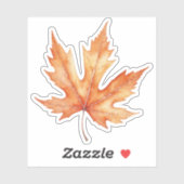 Waterverf esdoornblad sticker (Vel)