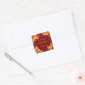 Waterverf Esdoornbladeren Rand Esdoornsiroop Label (Envelop)