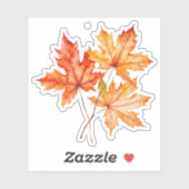 Waterverf esdoornbladeren sticker (Vel)