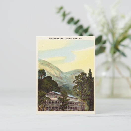  Waterverf Esmerelda Inn, North Carolina Briefkaart (Staand voorkant)