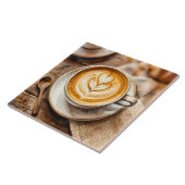 Waterverf Espresso Kop Cozy Latte Art Tegeltje (Zijkant)