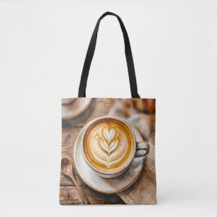 Waterverf Espresso Kop Cozy Latte Art Tote Bag