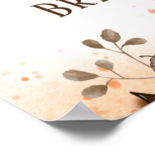 Waterverf Espresso liefde is brouwen bruids welkom Poster (Hoek)