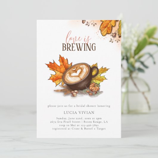 Waterverf espresso liefde is het brouwen van Vrijg Kaart (Staand voorkant)