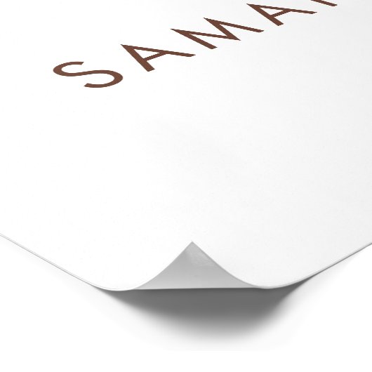 Waterverf Espresso Martini Douche Welkomstbord Poster (Hoek)