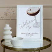 Waterverf Espresso Martini Douche Welkomstbord Poster
