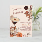 Waterverf Espresso Martini herfst Vrijgezellenfees Kaart (Staand voorkant)