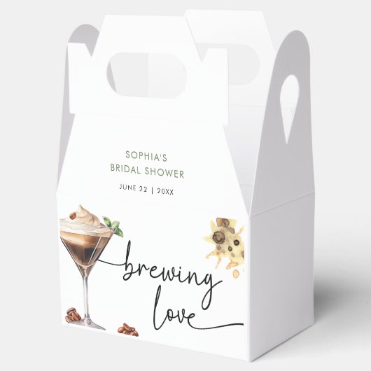 Waterverf Espresso Martini Vrijgezellenfeest Bedankdoosjes (Geopend)