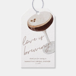 Waterverf Espresso Martini Vrijgezellenfeest Favor Cadeaulabel