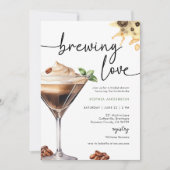 Waterverf Espresso Martini Vrijgezellenfeest Kaart (Voorkant)