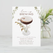 Waterverf Espresso Martini Vrijgezellenfeest Kaart (Staand voorkant)