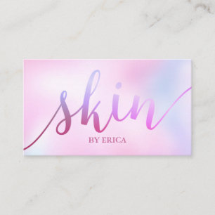 Waterverf estheticien Roze Visitekaartje