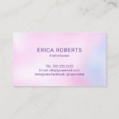 Waterverf estheticien Roze Visitekaartje (Achterkant)