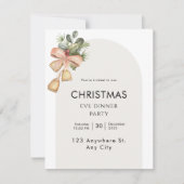 Waterverf esthetisch kerstfeest feestdagenkaart (Voorkant)