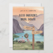 Waterverf esthetische Lake vrijgezellenfeest Kaart (Voorkant)