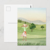 Waterverf esthetische natuur landschap briefkaart (Voorkant / Achterkant)