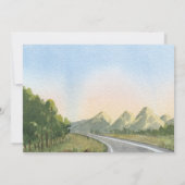 Waterverf Esthetische natuur landschap bruiloft Kaart (Achterkant)