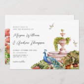 Waterverf esthetische tuin bruiloft save the date (Voorkant / Achterkant)