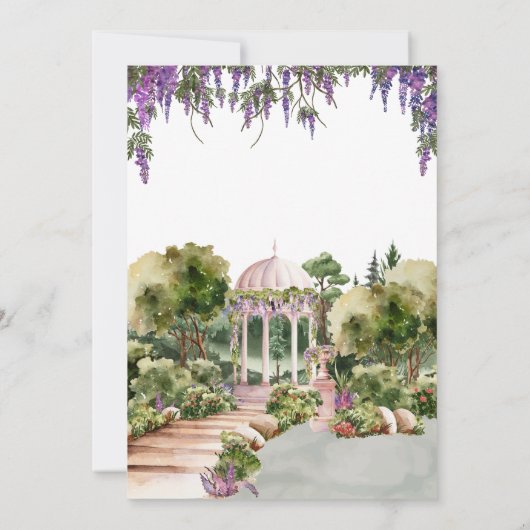 Waterverf esthetische tuin elegant vrijgezellenfee kaart (Achterkant)